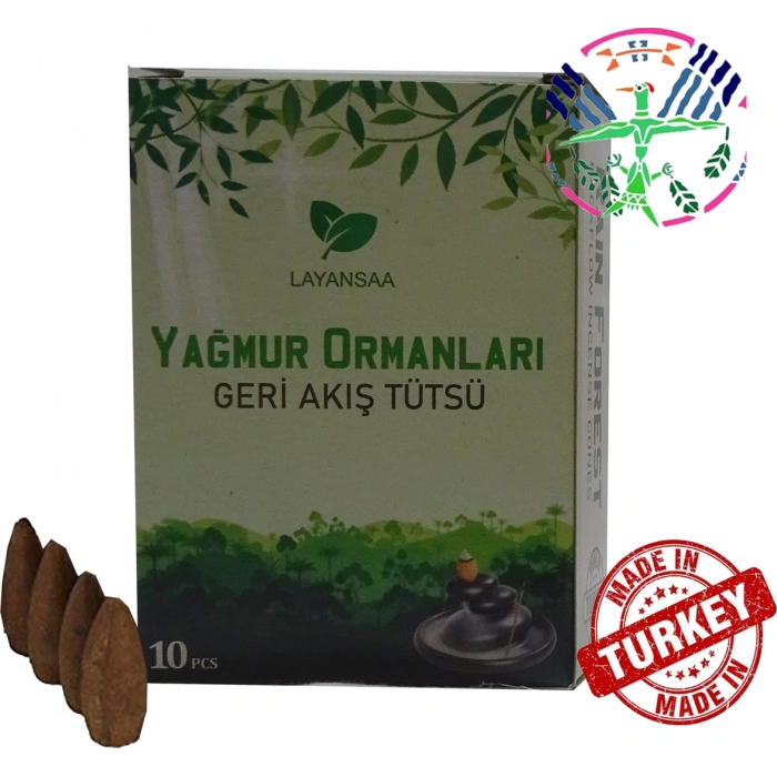 Layansaa Rain Forest - Yağmur Ormanları Geri Akış Backflow Özel Aromalı Tütsü 10 Adet