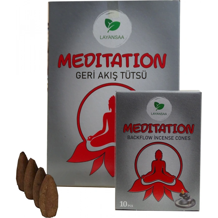 Meditation - Meditasyon Özel Aromalı Geri Akış Backflow Özel Aromalı Tütsü 10 Adet Konik Tütsü Geri Akış Tütsü Tütsü Oda kokusu Backflow incense