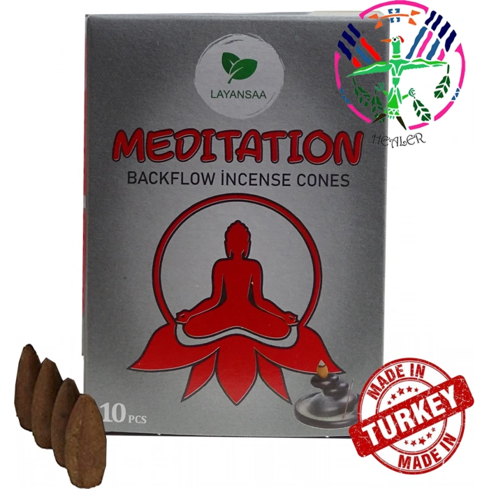 Meditation - Meditasyon Özel Aromalı Geri Akış Backflow Özel Aromalı Tütsü 10 Adet Konik Tütsü Geri Akış Tütsü Tütsü Oda kokusu Backflow incense