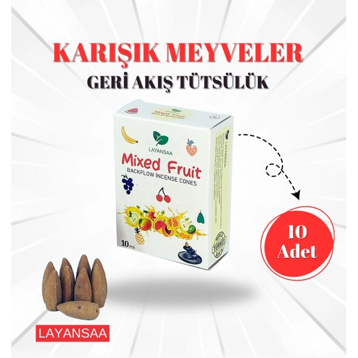 Layansaa Karışık Meyveler Geri Akış Tütsü 10 Adet