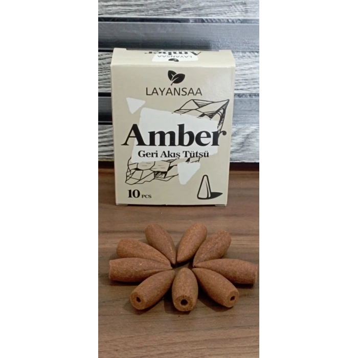 Layansaa 10 Adet Geri Akış Tütsü Amber Kokulu