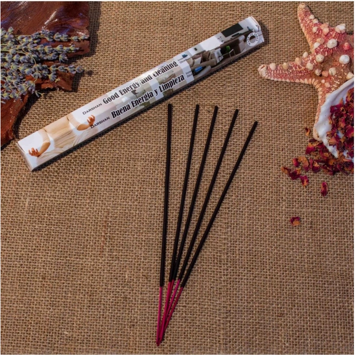 Darshan International Good Energy And Cleaning Hexa 20li Çubuk Tütsü (1 Saate Kadar Yanma Süresi)