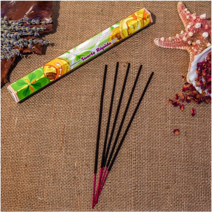 Darshan International Fast Luck (Hızlı Şans) Hexa 20li Çubuk Tütsü (1 Saate Kadar Yanma Süresi)