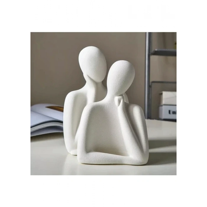 Tedisanat İki Çocuklu Aile Biblo | Dekoratif Heykel & Anlamlı Hediyelik Ürün