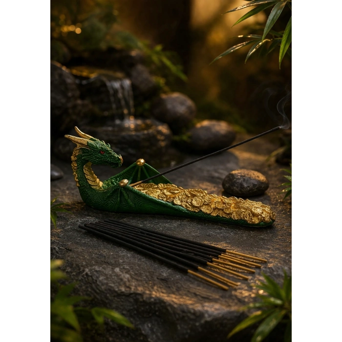 Dekoratif Ejderha Tütsülük – Premium Tütsü Tutucu + 20’li Tütsü Seti