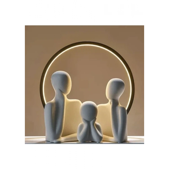 Tedisanat Tek Çocuklu Aile Biblo | Anlamlı Dekoratif Aile Heykeli Ev & Ofis Aksesuarı