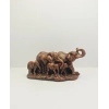 Tedisanat Yavrulu Fil Biblo | Dekoratif Fil Ailesi Heykeli & Anlamlı Hediyelik Ürün