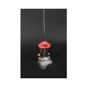 Mini Mantar Geri Akış Şelale Tütsülük Buhurdanlık Metalik