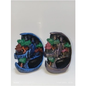 Mini Ay Geri Akış Şelale Tütsülük Buhurdanlık 2 li (10adet tütsü hediyeli)