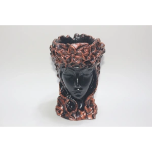 Tedi Sanat Bakır Hovartia Kraliçe Büst Saksı