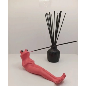 Tedi Sanat TediSanat Pembe Kurbağa Çubuk Tütsülük (20 adet çubuk tütsü hediyeli)