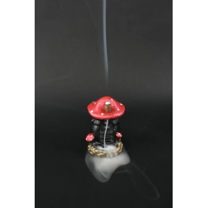 Tedi Sanat Mini Mantar (10 Adet geri akıştütsü HEDİYELİ)Geri Akış Şelale Tütsülük Buhurdanlık Metalik