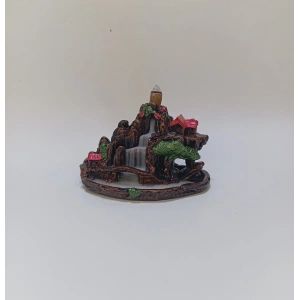 Mini Köprülü Dağ Şelale [ 10 adet tütsü hediyeli ] Geri Akış Tütsülük Buhurdanlık Oda Kokusu