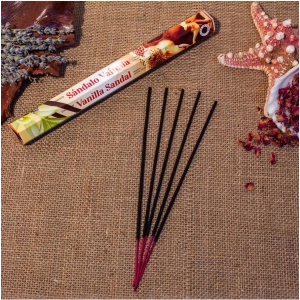 Darshan International Vanilla Sandal Hexa 20li Çubuk Tütsü (1 Saate Kadar Yanma Süresi)