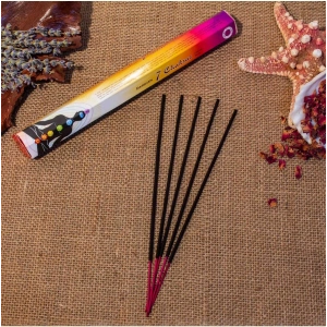 Darshan International 7 Chakras Hexa 20li Çubuk Tütsü (1 Saate Kadar Yanma Süresi)