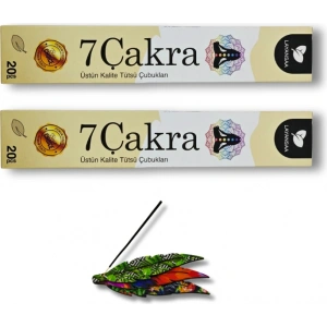 Layansaa Çubuk Tütsü Çakra 40 Adet 2 Paket + Tütsülük 1 Adet