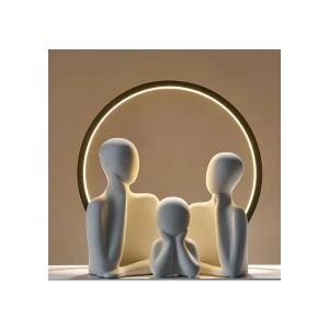 Tedisanat Tek Çocuklu Aile Biblo | Anlamlı Dekoratif Aile Heykeli Ev & Ofis Aksesuarı