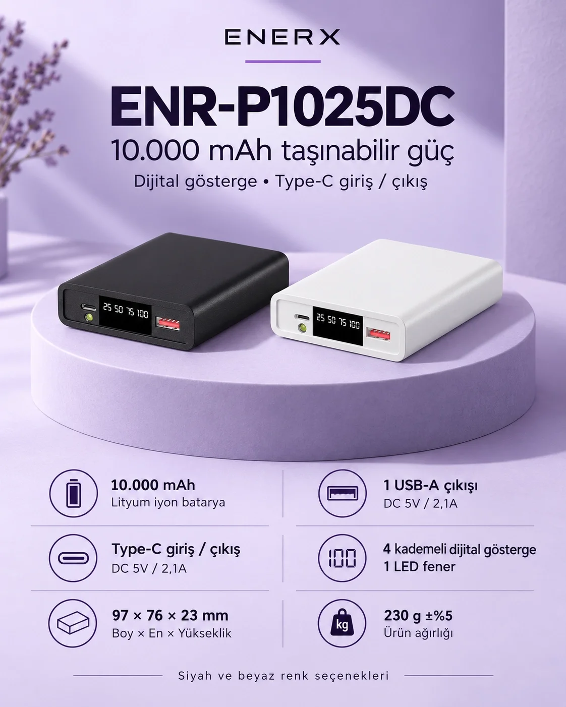 ENR-P1025DC teknik özellikler