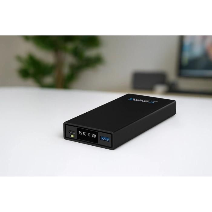 Enerx ENR-P2025DT 20.000 mAh 22.5 Watt Led Göstergeli Powerbank Siyah