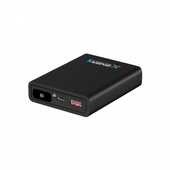 Enerx ENR-P10188DC 10.000 mAh 2.1A Dijital Göstergeli Powerbank Siyah