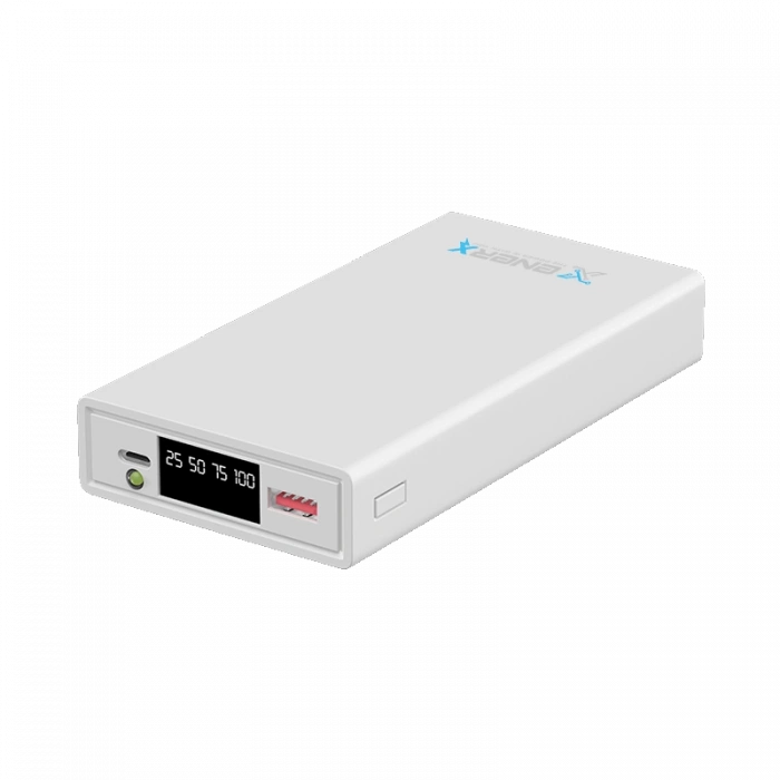 Enerx ENR-P2025DC 20000 Mah Powerbank Hızlı Şarj, LED Göstergeli, 2.1A Çift Çıkış Beyaz