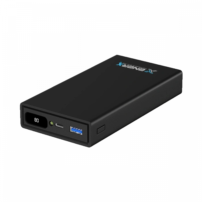 Enerx ENR-P20188DT 20.000 mAh 22.5 Watt Dijital Göstergeli Powerbank Siyah