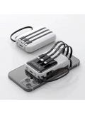 eNeRX ENR-P10DC 10.000 mAh 2.1A Dahili Kablolu Powerbank – Beyaz