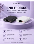eNeRX ENR-P1025DC 10.000 mAh 2.1A LED Göstergeli Powerbank – Beyaz