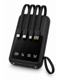 eNeRX ENR-P10DC 10.000 mAh 2.1A Dahili Kablolu Powerbank – Siyah