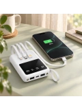 eNeRX ENR-P10DC 10.000 mAh 2.1A Dahili Kablolu Powerbank – Siyah