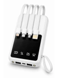 eNeRX ENR-P10DC 10.000 mAh 2.1A Dahili Kablolu Powerbank – Beyaz