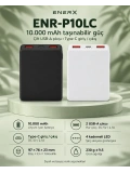 eNeRX ENR-P10LC 10.000 mAh 2.1A Powerbank – Beyaz