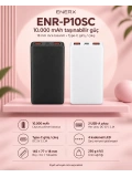 eNeRX ENR-P10SC 10.000 mAh 2.1A Slim Powerbank – Beyaz