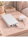 eNeRX ENR-P10SC 10.000 mAh 2.1A Slim Powerbank – Beyaz