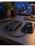 eNeRX ENR-P20188DT 20.000 mAh 22.5Watt Hızlı Şarj Dijital Göstergeli Powerbank – Beyaz