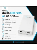 eNeRX ENR-P20A 20.000 mAh 1A Powerbank – Beyaz