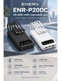eNeRX ENR-P20DC 20.000 mAh 2.1A Dahili Kablolu Powerbank – Siyah