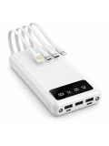 eNeRX ENR-P20DC 20.000 mAh 2.1A Dahili Kablolu Powerbank – Beyaz