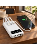 eNeRX ENR-P20DC 20.000 mAh 2.1A Dahili Kablolu Powerbank – Beyaz