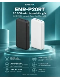 eNeRX ENR-P20RT 20.000 mAh 22.5Watt Hızlı Şarj Powerbank – Beyaz