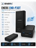 eNeRX ENR-P30T 30.000 mAh 22.5Watt Hızlı Şarj Powerbank – Siyah