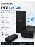 eNeRX ENR-P40T 40.000 mAh 22.5Watt Hızlı Şarj Powerbank – Siyah