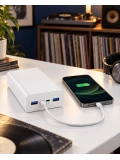 eNeRX ENR-P40T 40.000 mAh 22.5Watt Hızlı Şarj Powerbank – Beyaz
