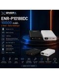 eNeRX ENR-P10188DC 10.000 mAh 2.1A Dijital Göstergeli Powerbank – Beyaz