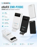 eNeRX ENR-P20DC 20.000 mAh 2.1A Dahili Kablolu Powerbank – Siyah