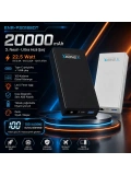 eNeRX ENR-P20188DT 20.000 mAh 22.5Watt Hızlı Şarj Dijital Göstergeli Powerbank – Siyah