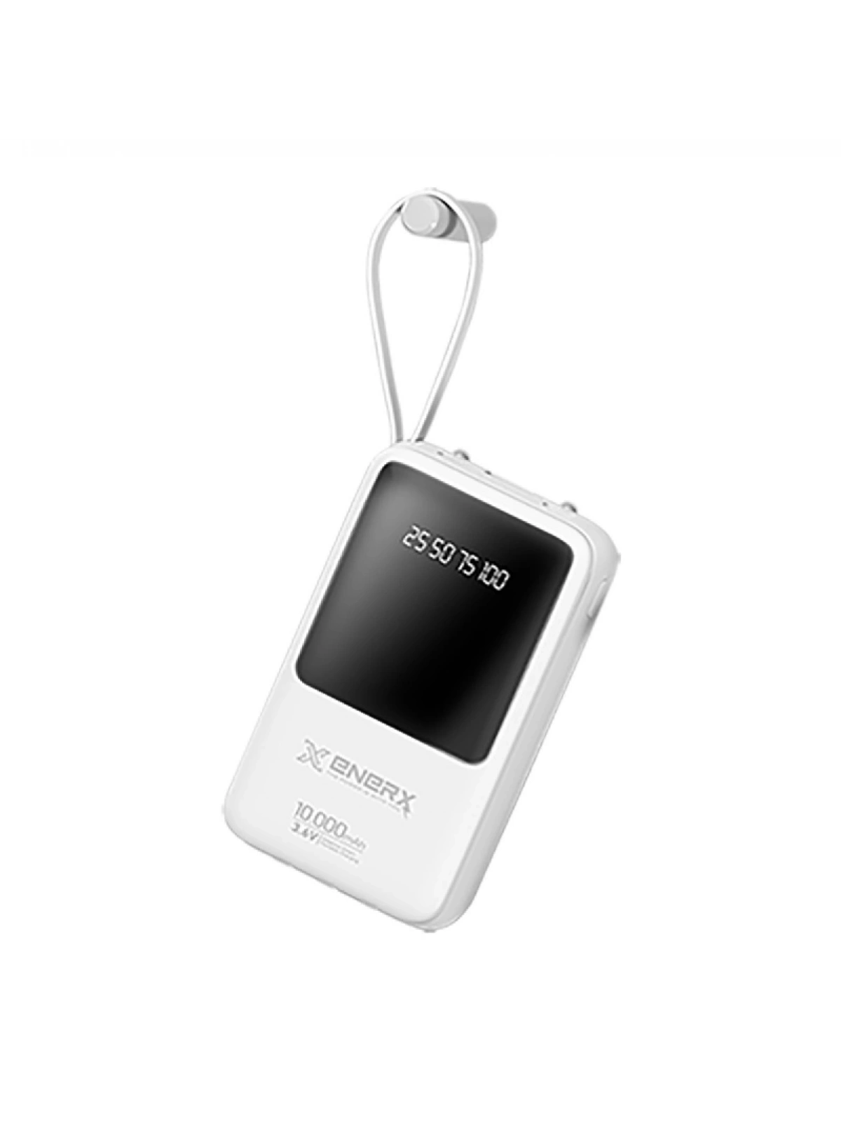 eNeRX ENR-P10DC 10.000 mAh 2.1A Dahili Kablolu Powerbank – Beyaz