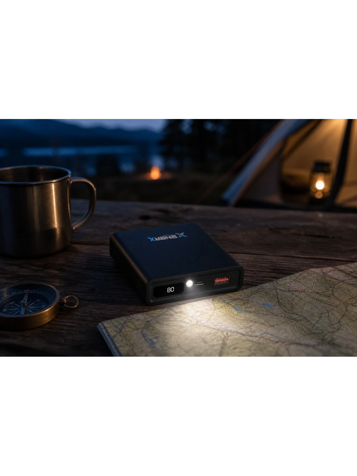 eNeRX ENR-P10188DC 10.000 mAh 2.1A Dijital Göstergeli Powerbank – Siyah
