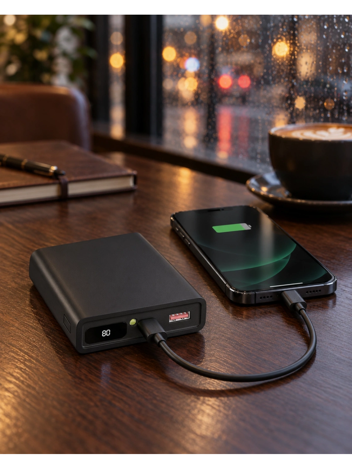 eNeRX ENR-P10188DC 10.000 mAh 2.1A Dijital Göstergeli Powerbank – Siyah
