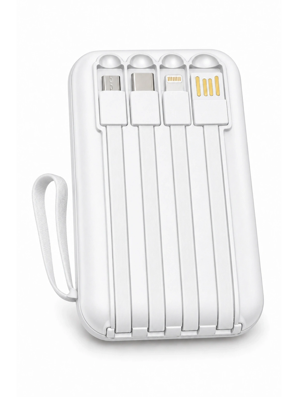 eNeRX ENR-P10DC 10.000 mAh 2.1A Dahili Kablolu Powerbank – Beyaz